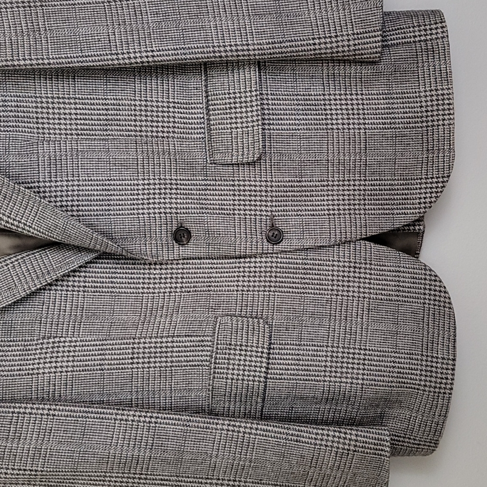 Stafford Tan, Greens & Rust Plaid Dress Jacket 38 / 40 - Picture 3 of 14